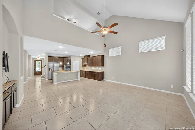 a view of a livingroom with a flat screen tv
