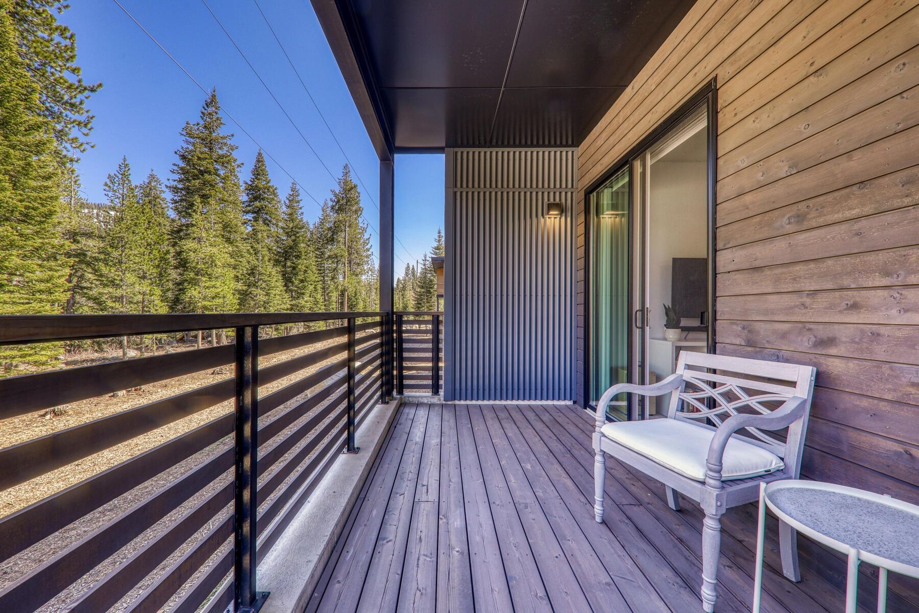 260 Palisades Circle Olympic Valley, CA 96146 - Photo 22 of 28 a view of balcony with wooden floor and outdoor seating