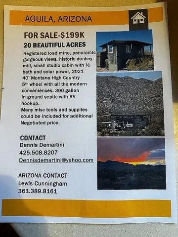 $149,000 | 123 Off Grid Road, Aguila, AZ 85320