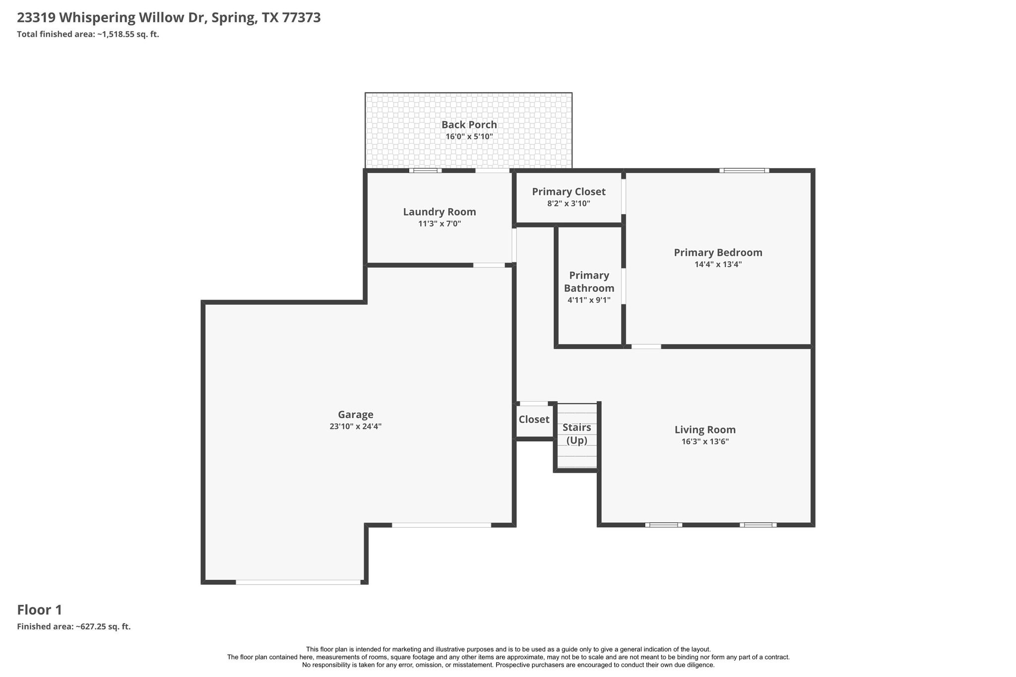 23319 Whispering Willow Drive Spring, TX 77373 - Photo 29 of 31 1st Floor Floor Plan