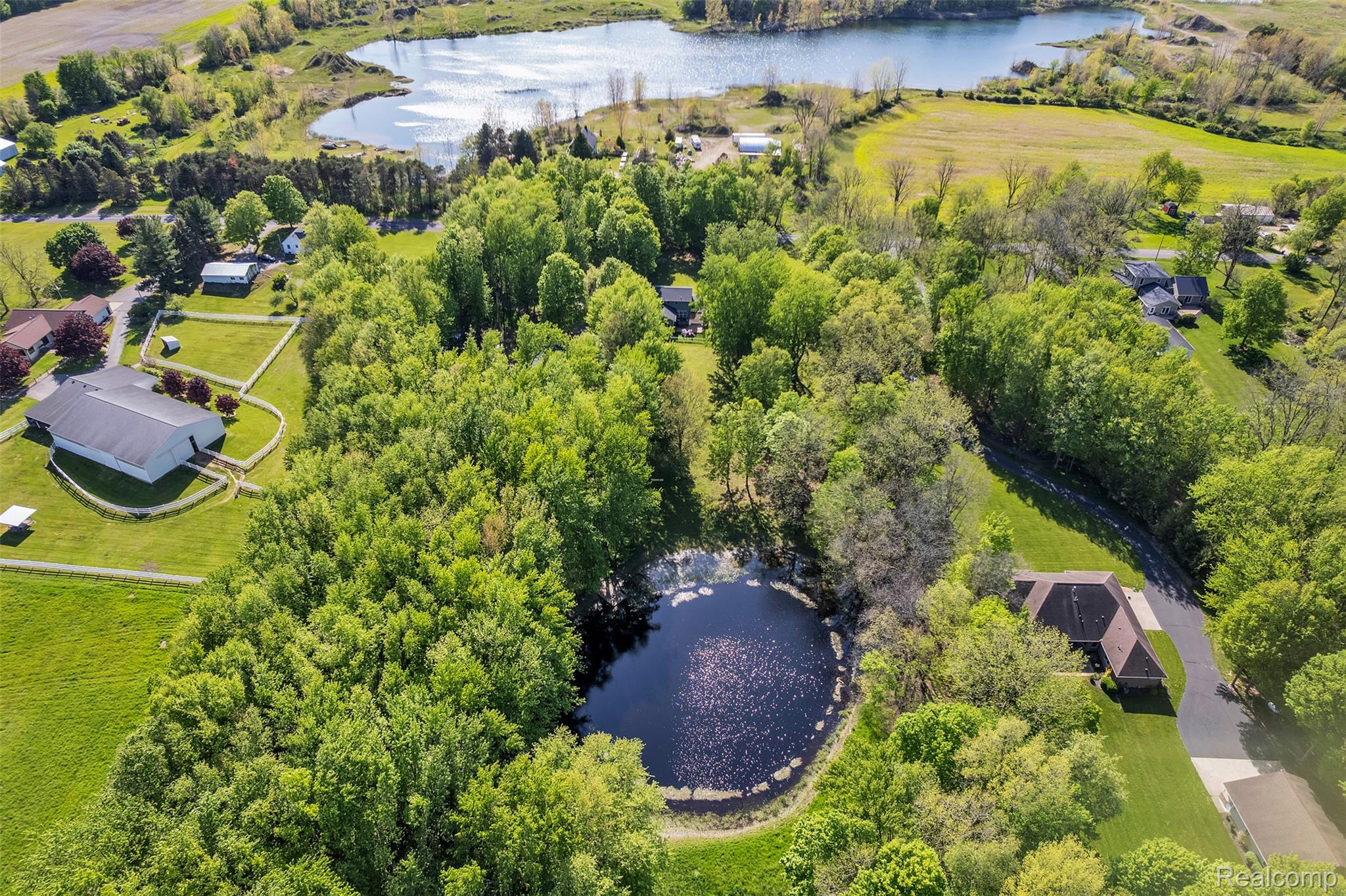 1345 Ives Road Mason, MI 48854 - Photo 86 of 92 Drone / aerial view of a nearby body of water