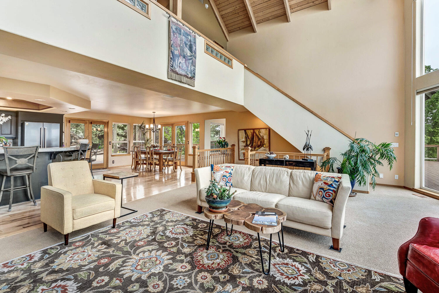 60470 Arnold Market Road Bend, OR 97702 - Photo 15 of 53 great room showing stairway
