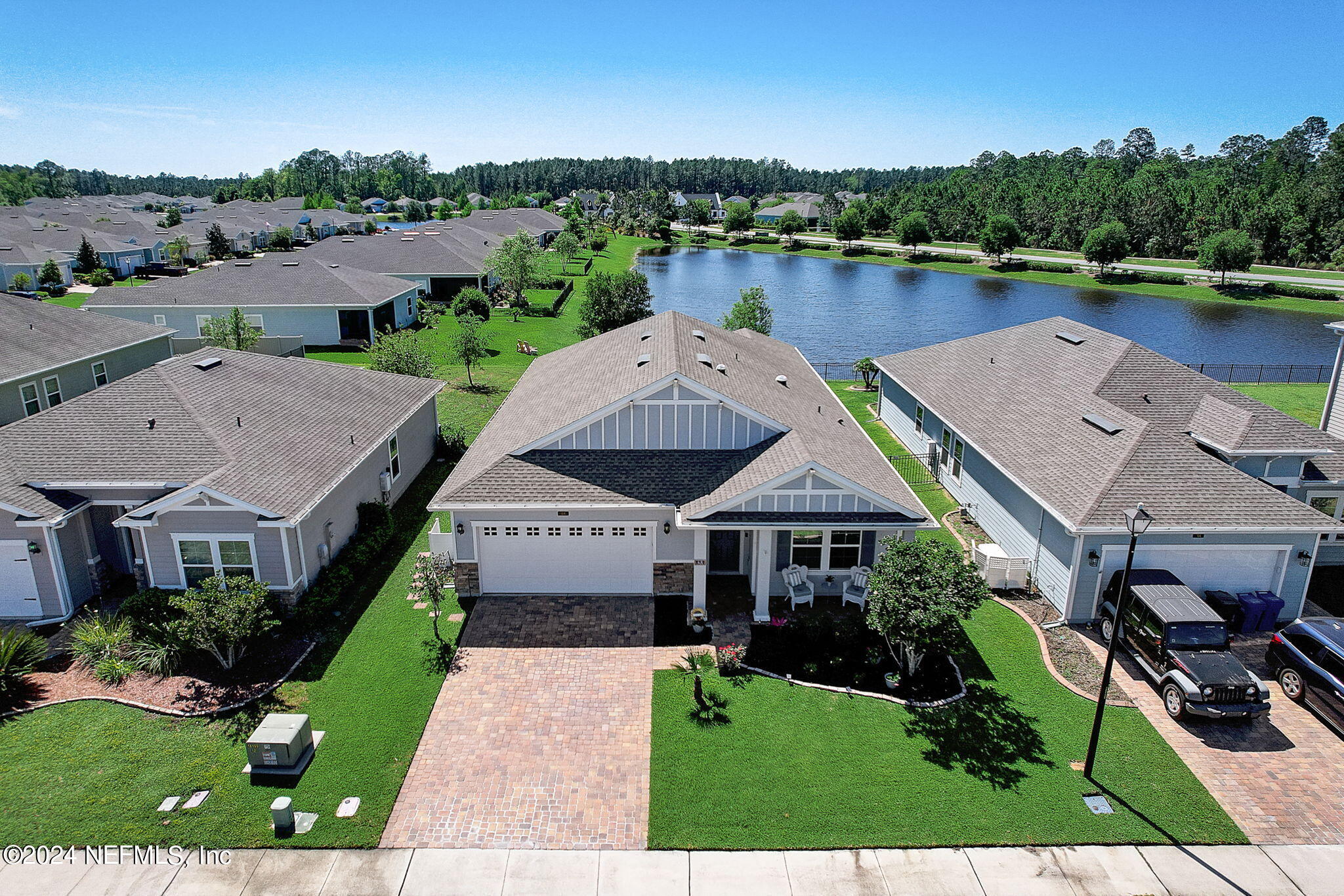 48 Martello Drive St. Augustine, FL 32092 - Photo 32 of 50 an aerial view of a house with swimming pool and outdoor space