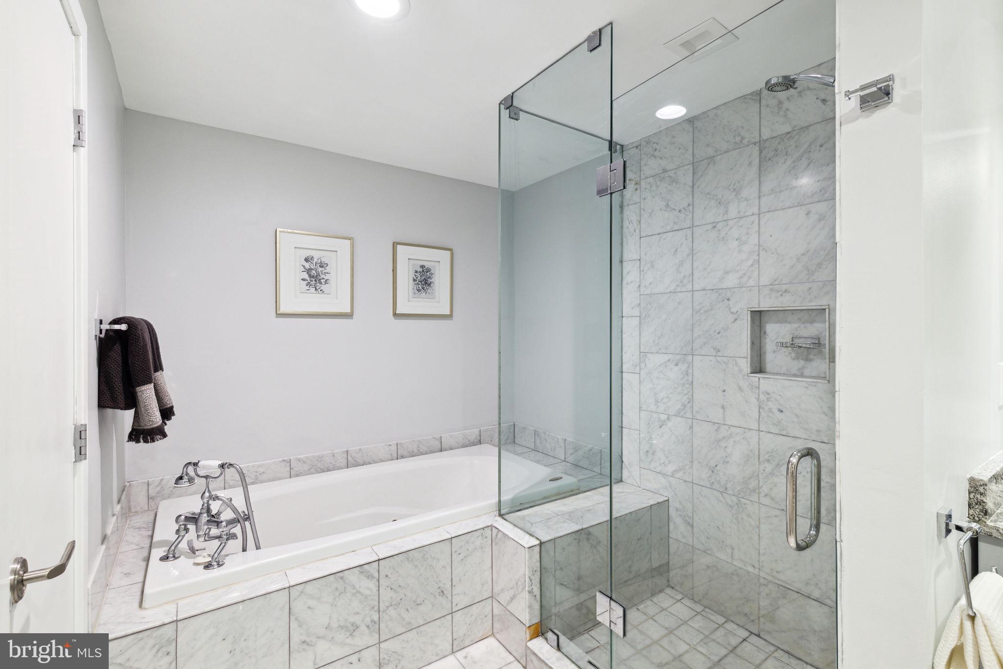 1737 Chestnut Street, Unit 501 Philadelphia, PA 19103 - Photo 17 of 27 a bathroom with a bathtub and a shower
