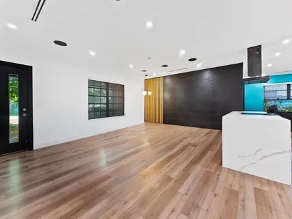 a view of a livingroom with a hardwood