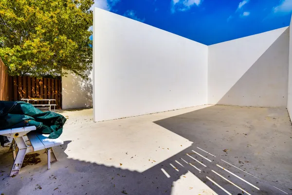 a view of an outdoor space and sitting space
