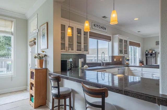 a room that has a bed in it