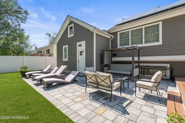 a outdoor space with patio furniture