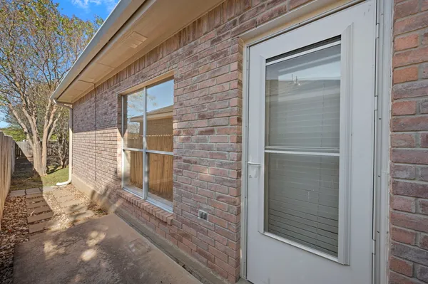 a view of front door of house
