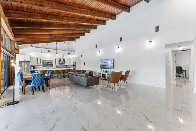 a group of people sitting in a room