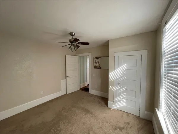 an empty room with a window