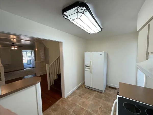 a view of a livingroom with a window