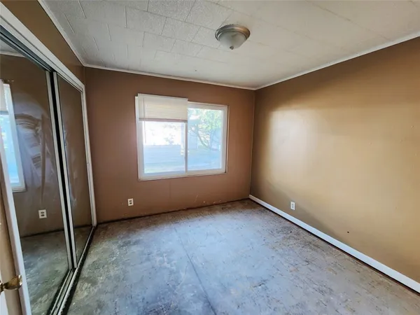 an empty room with a window