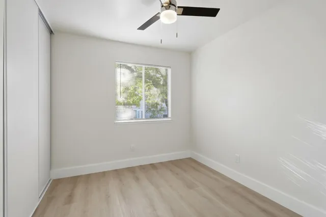 an empty room with a window