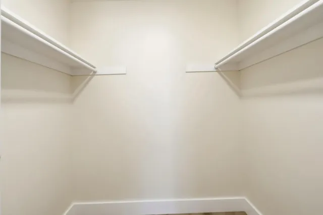 a view of small space with racks on the wall