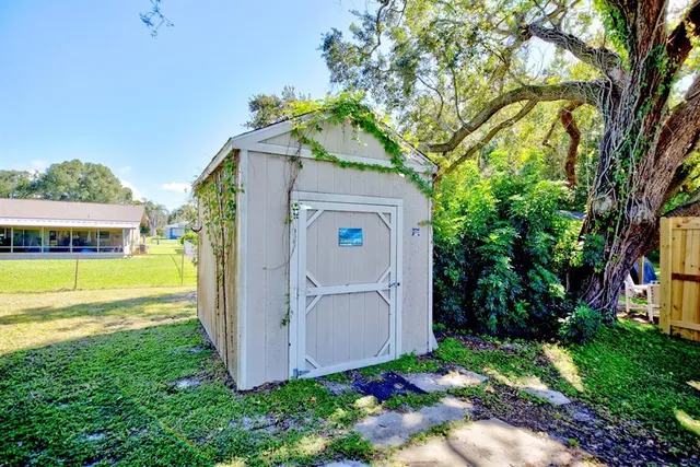 a house view with a garden space