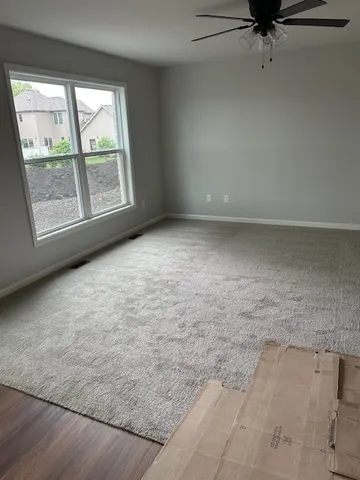 an empty room with a window