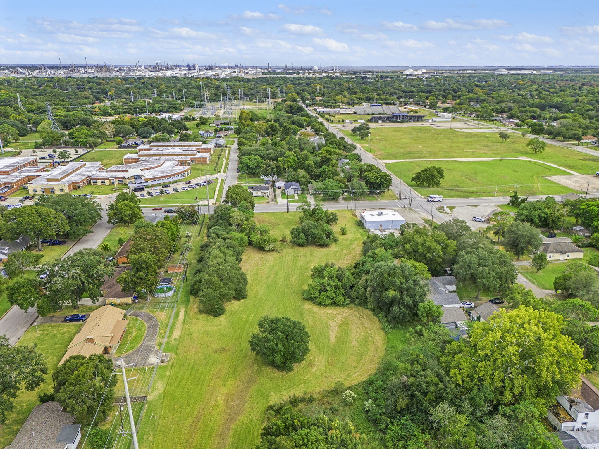 0 Bayou Road La Marque, TX 77568 - Photo 1 of 9 an aerial view of residential houses with outdoor space and river