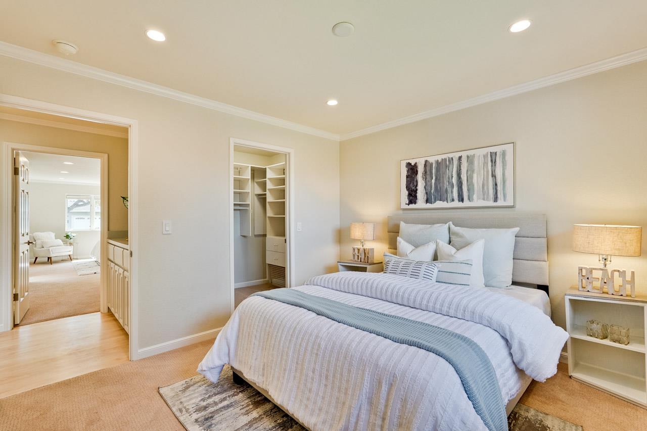 891 Humewick Way Sunnyvale, CA 94087 - Photo 21 of 45 a bedroom with a bed and a view of bathroom