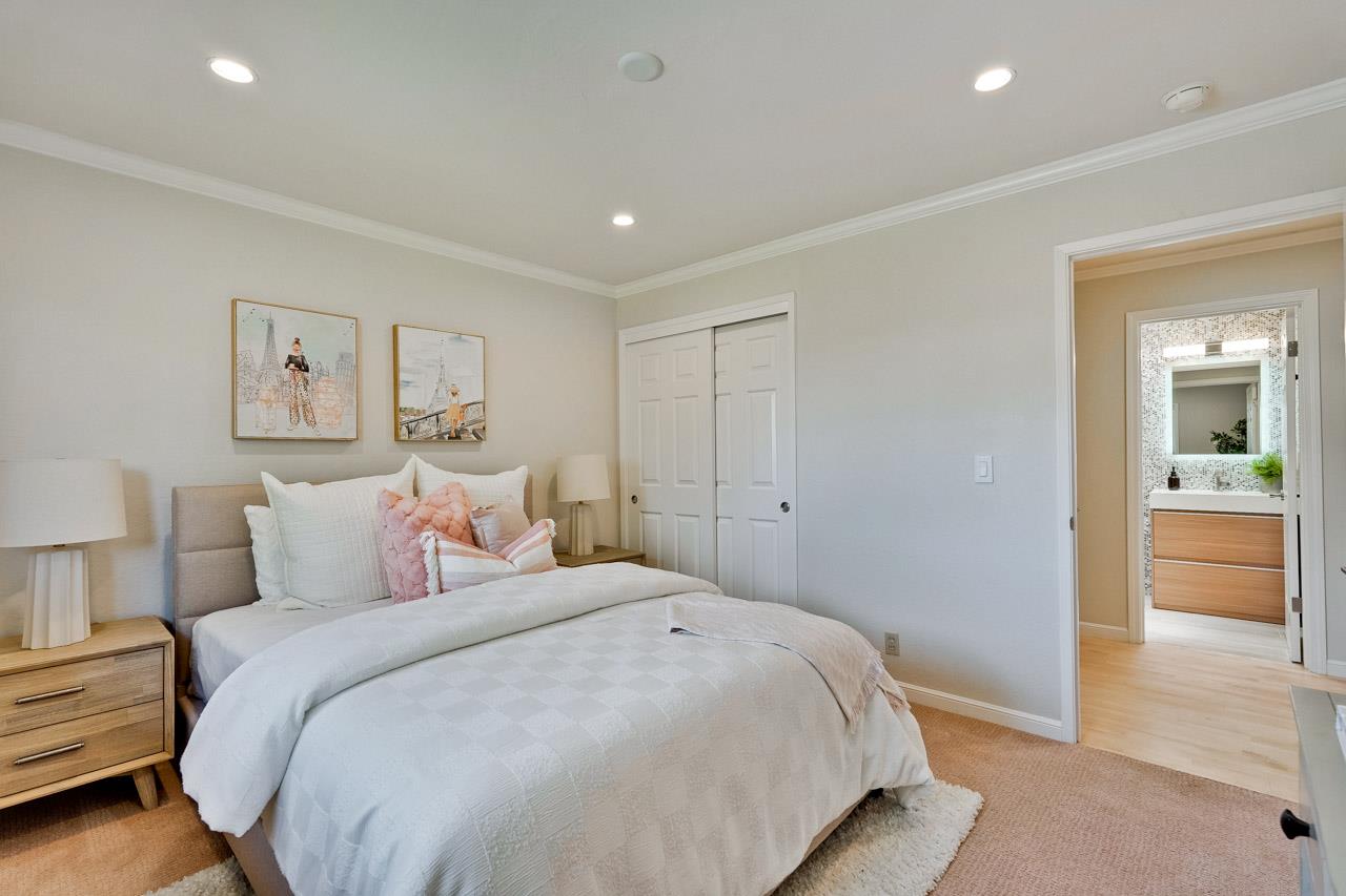 891 Humewick Way Sunnyvale, CA 94087 - Photo 25 of 45 a bedroom with a bed and a view of bedroom