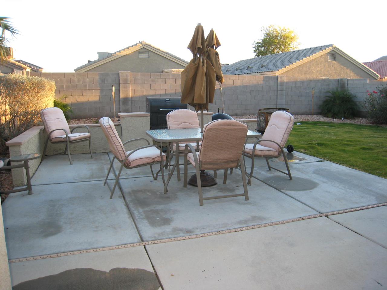 12817 West Redfield Road El Mirage, AZ 85335 - Photo 4 of 8 Backyard with Built-In BBQ Grill