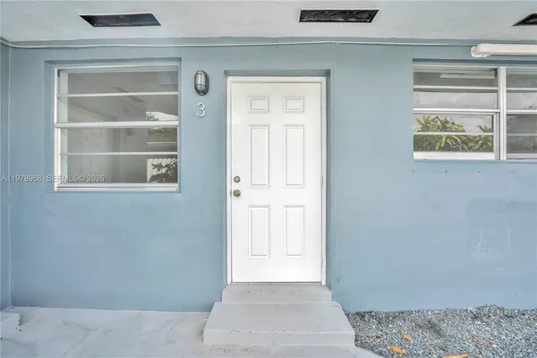 a view of an front door