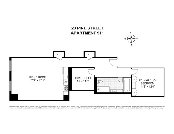 $1,290,000 | 20 Pine Street, Unit 911 | Financial District