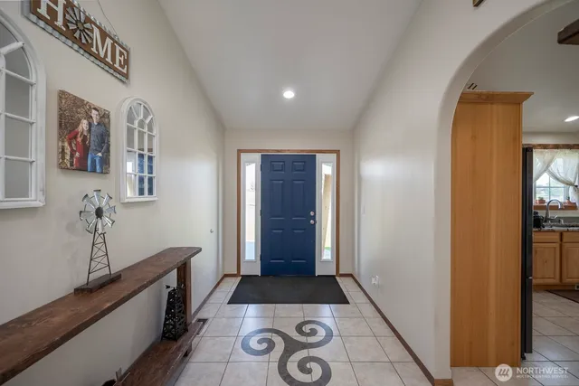 a view of gallery with windows