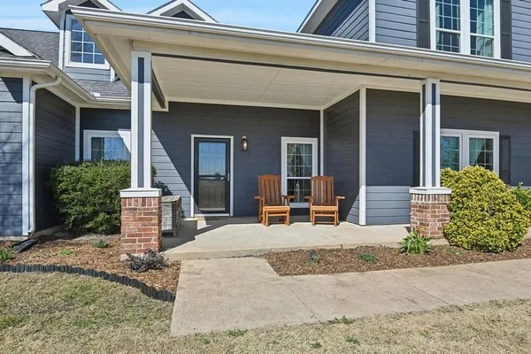 front view of a house with a outdoor space