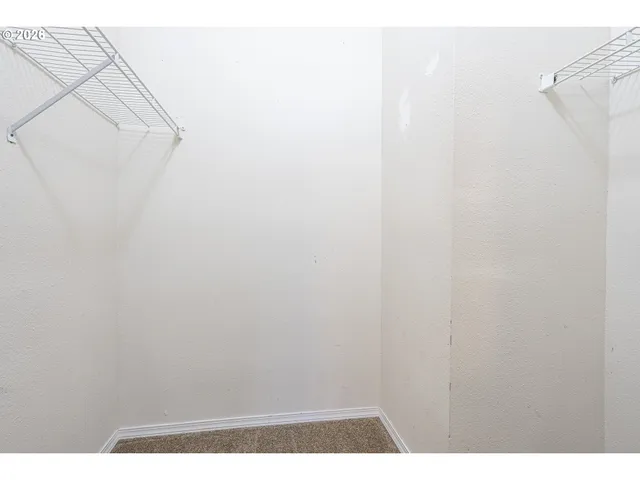 a view of small space with empty racks