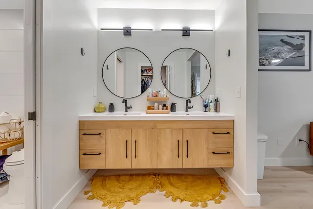 a view of a bathroom with a sink and a toilet