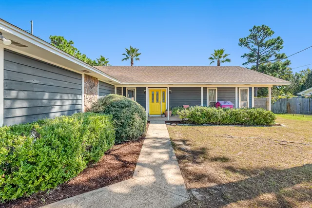 a view of a door of the house with a potted plant and a window