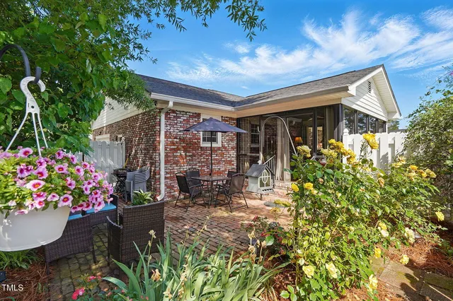 a outdoor space with plants
