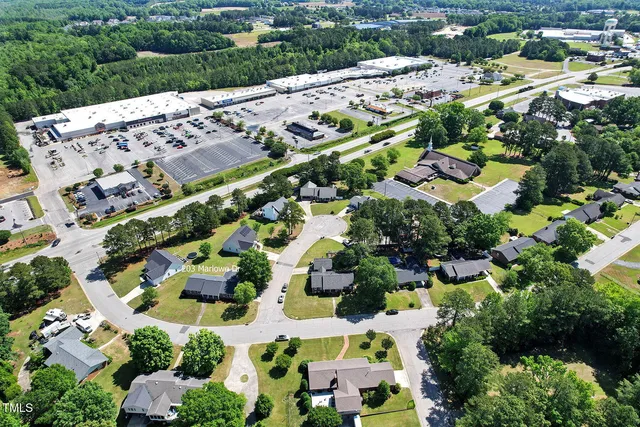 an aerial view of a city