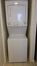 a close up view of washer and dryer