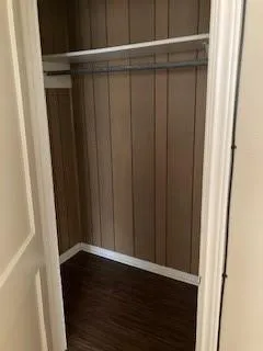 a view of a wooden door