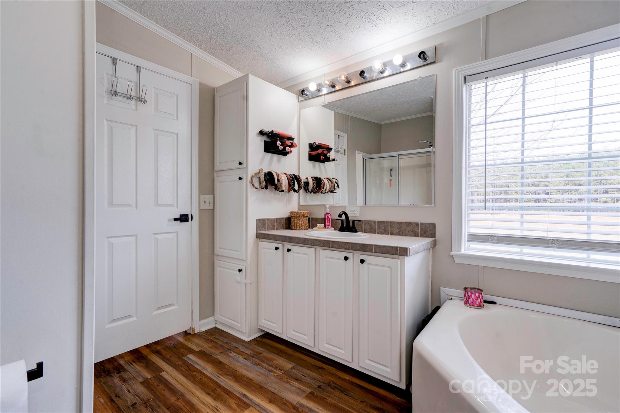 2002 Bachelor Road Mooresboro, NC 28114 - Photo 16 of 30 a bathroom with a tub sink a window and a shower