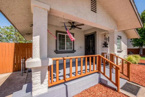 a view of a house with a porch