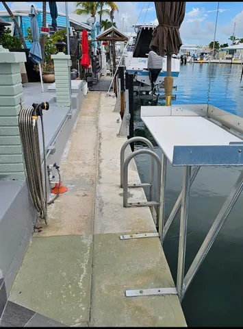 an outdoor space with seating