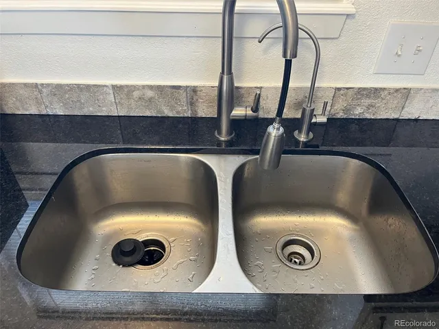 a close view of washer and dryer