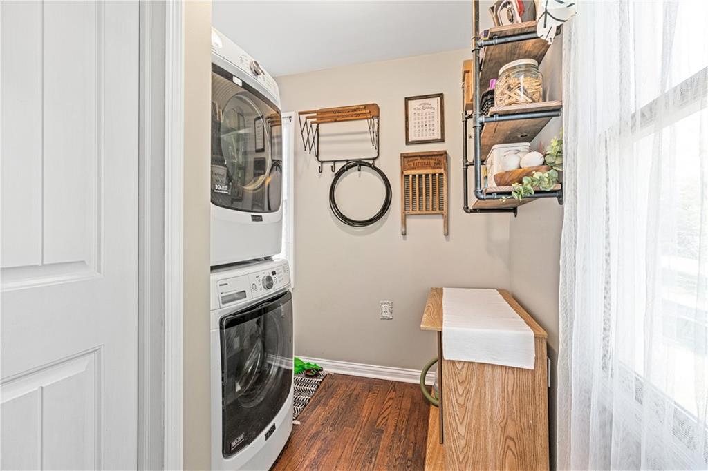 2332 Highway 168 Georgetown, PA 15043 - Photo 12 of 33 a hallway with painting on the wall and a mirror