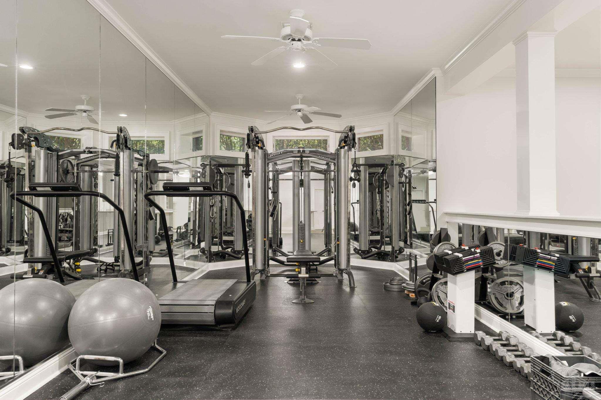 2600 Barrineau Park Road Molino, FL 32577 - Photo 36 of 47 a view of a room with gym equipment