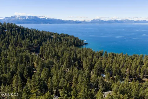 a view of lake and mountain