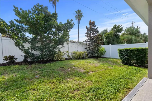 a view of a backyard with a garden