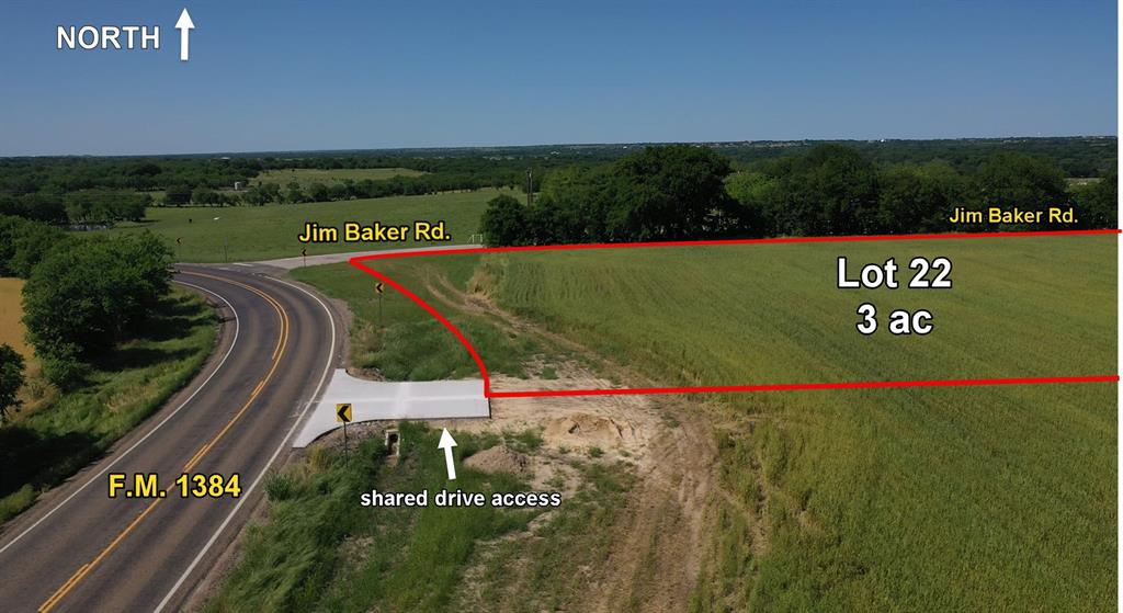 Lot 22 1384 Justin, TX 76247 - Photo 2 of 6 Birds eye view of property featuring a rural view