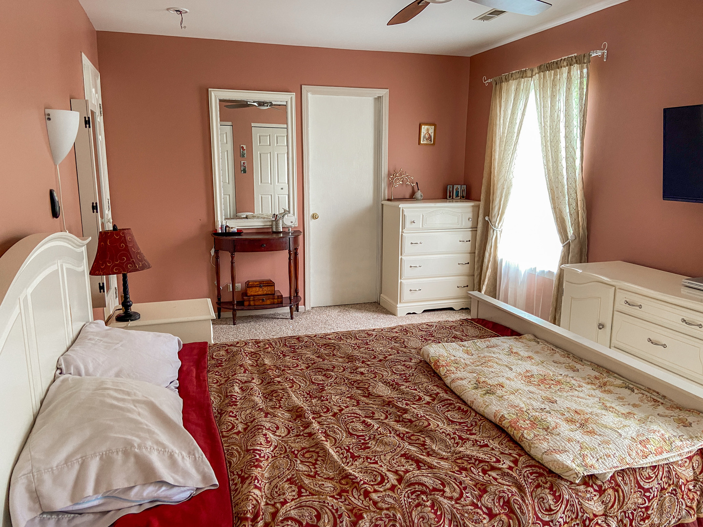 233 Dickens Trail Elgin, IL 60120 - Photo 12 of 18 a bedroom with a bed and a dresser with mirror