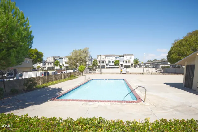 a view of a swimming pool and outdoor space