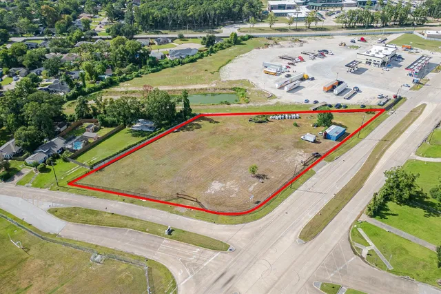 an aerial view of a city