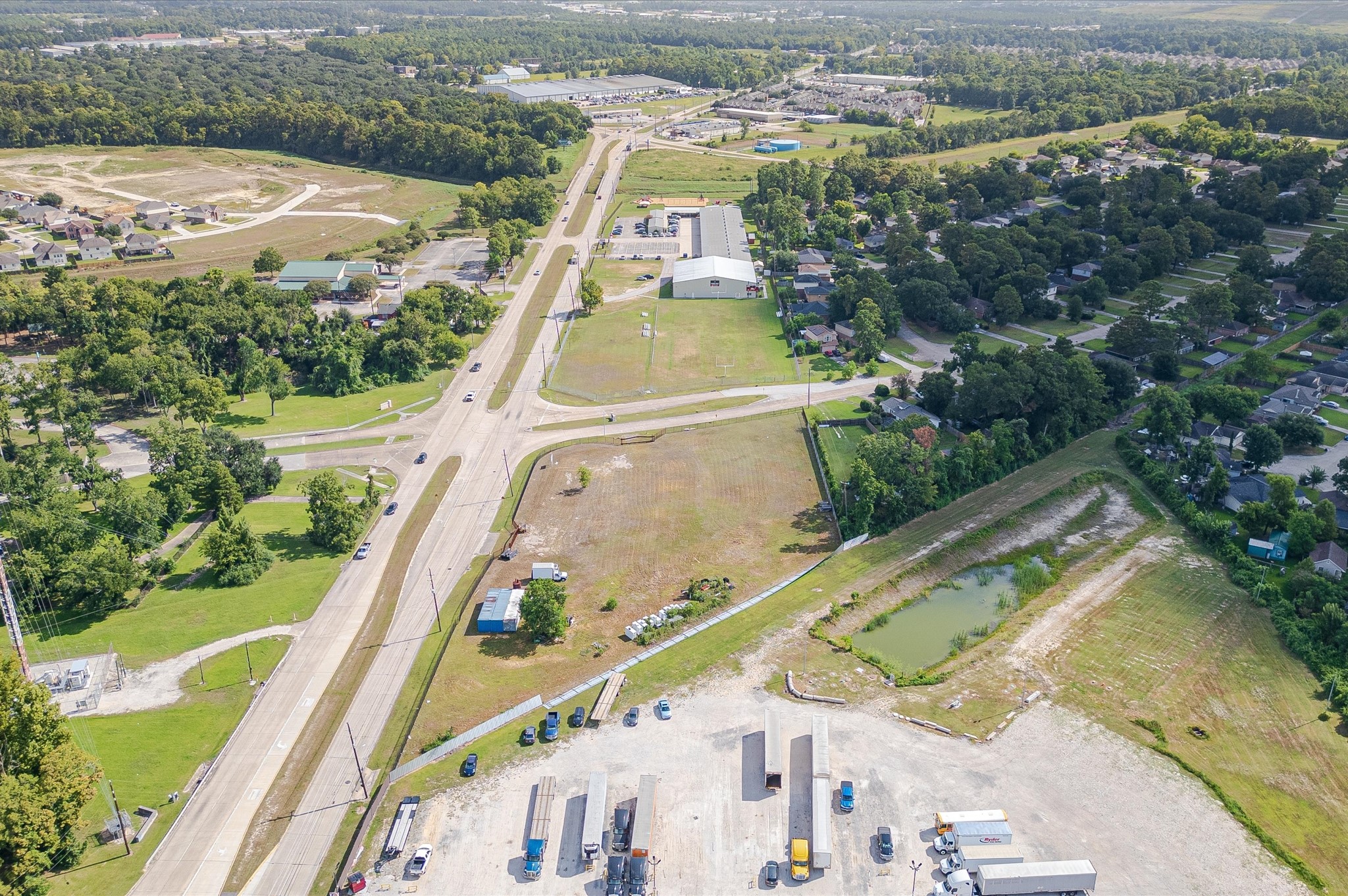 16030 Old Humble Road Humble, TX 77396 - Photo 10 of 17 an aerial view of a house with a yard