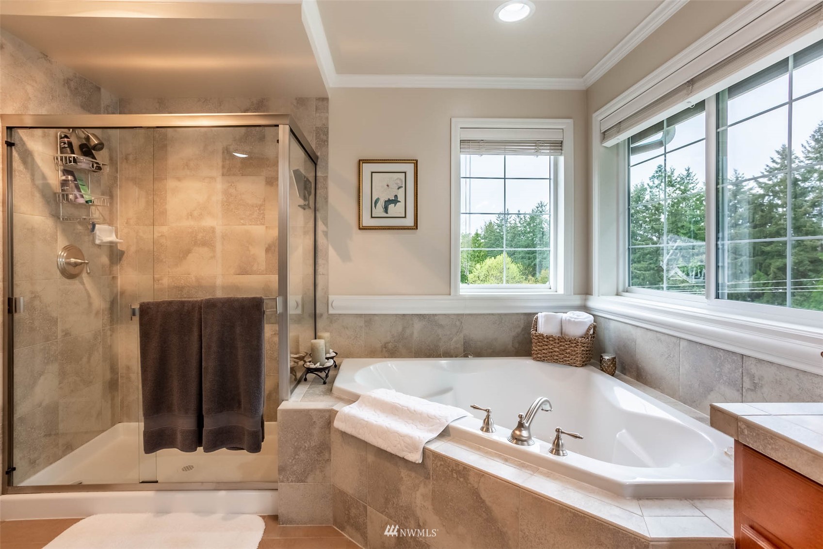 1903 240th Place Southeast Bothell, WA 98021 - Photo 25 of 36 a bathroom with a bathtub and a shower